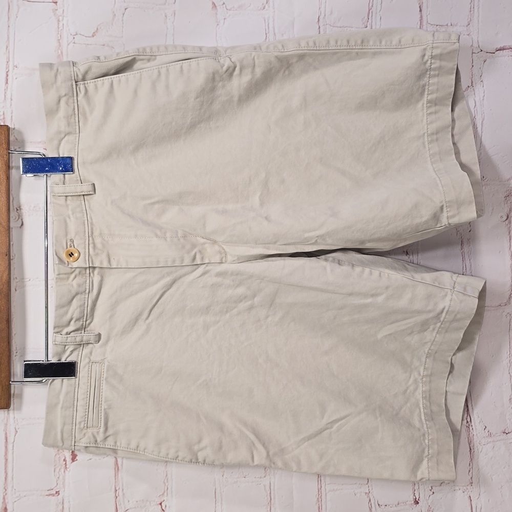 Banana Republic Light Khaki Flat Front Shorts Classicore Mens Size 36